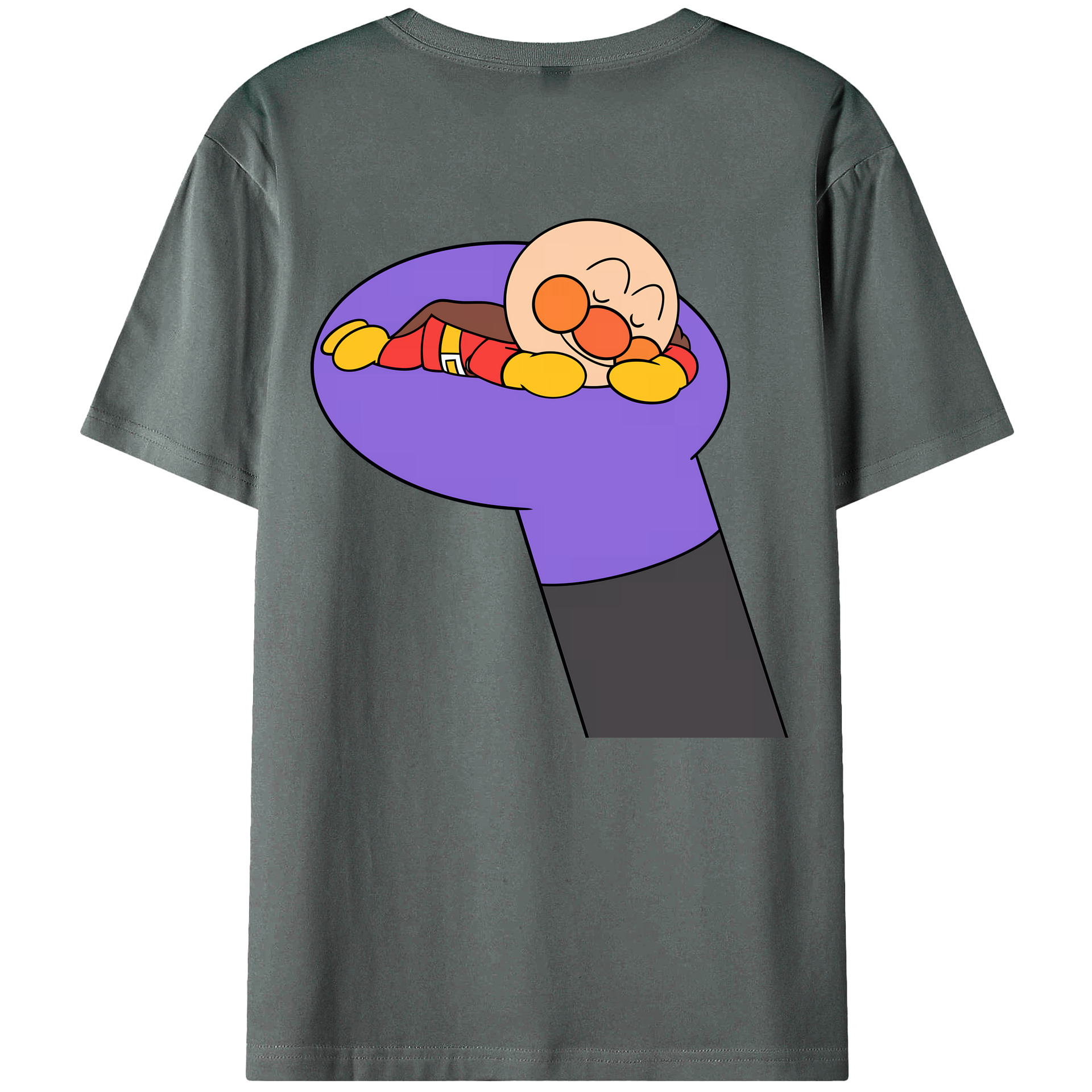 （画像用） アンパンマン Anpanman 綿100％ メンズ半袖Tシャツ（バックプリント） 通気性